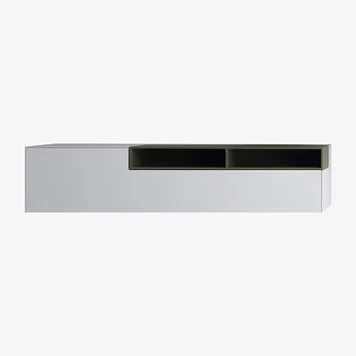 Made in Design Inmotion Wall storage - L 144 x H 32 cm by MDF Italia White/Green
