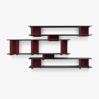 Made in Design Opli 6 Shelf by Presse citron Red/Grey