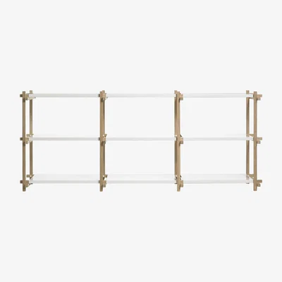 Made in Design Woody Shelf - L 75 cm x H 85 cm by Hay White/Natural wood