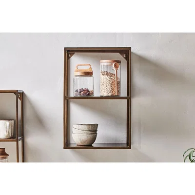 Nkuku Nkuku Mahi Iron Wall Shelf | Furniture | Brass | Small
