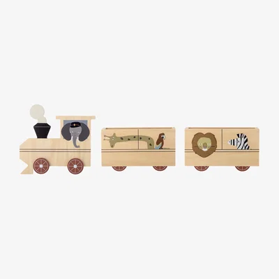 Nordic Nest Bloomingville Mallen shelf 3 pieces Train