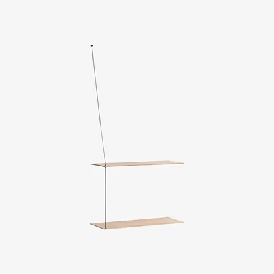 Nordic Nest Woud Stedge shelf 60 cm White pigmented oak