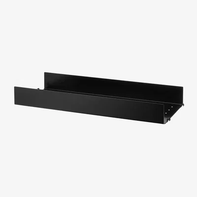 Nordic Nest String String shelf metal Black 58x20 cm high edge