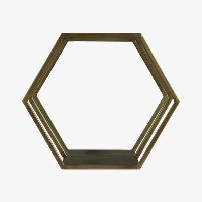 Olivia's Light & Living Hual Wall Shelving Antique Bronze / Large