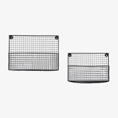 Olivia's Gallery Interiors Set of 2 Shelley Wire Wall Baskets