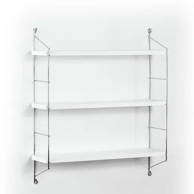 The Range Neelix White and Chrome Stick Floating Shelves - White