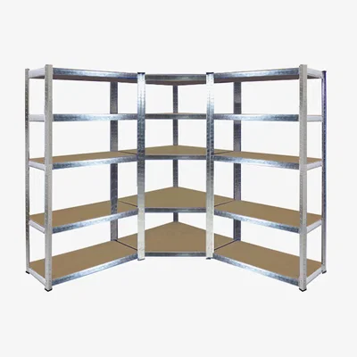 The Range Heavy Duty Galvanised Corner Shelving Unit Kit - Galvanised