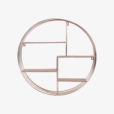 The Range Copper High Shine Metal Circle Shelf - Copper