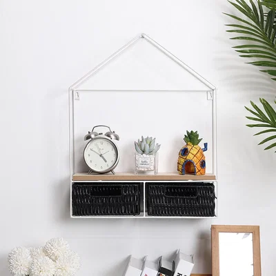 The Range House Shaped Floating Wall Shelf - White