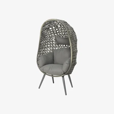 Amara AMARA Outdoors - Outdoor Standing Wicker Egg Chair - Grey