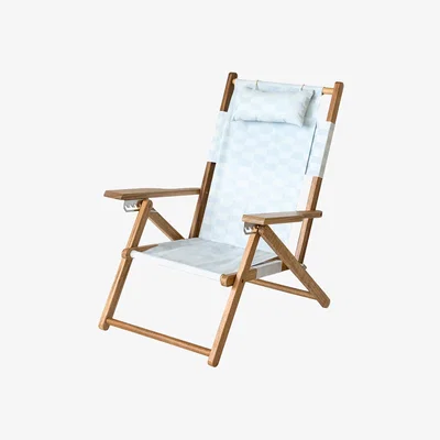 Amara Business & Pleasure Co - The Tommy Chair - Baby Blue Checker