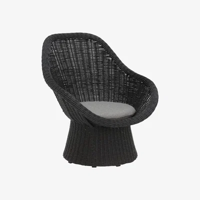Barker and Stonehouse Santorini Garden Lounge Chair, Lava and Dove Linen