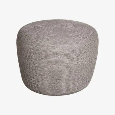 Barker and Stonehouse Cane-line Circle Small Footstool, Taupe