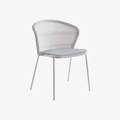 Barker and Stonehouse Cane-line Lean Outdoor Stackable Dining Chair, Grey | Barker & Stonehouse