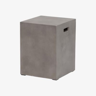 Barker and Stonehouse Geradis Square Stool, Grey Concrete | Barker & Stonehouse