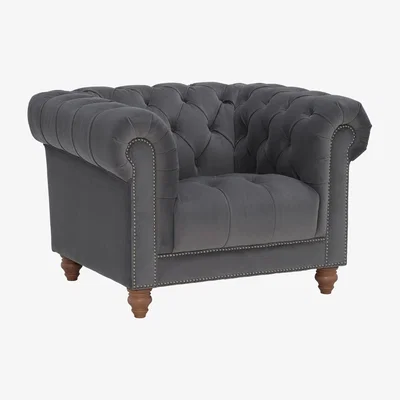 Barker and Stonehouse Ullswater Velvet Club Chair, Grey | Barker & Stonehouse