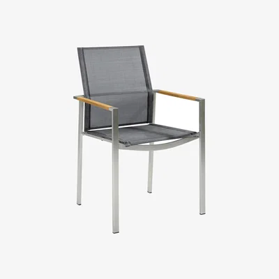 Barker and Stonehouse Barlow Tyrie Mercury Dining Armchair, Grey | Barker & Stonehouse