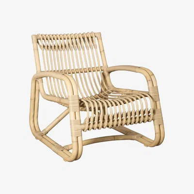 Barker and Stonehouse Cane-Line Curve Garden Lounge Chair in Natural