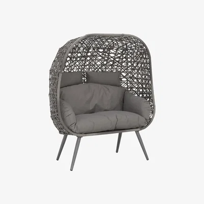 Barker and Stonehouse Riviera Double Standing Egg Chair, Light Grey | Barker & Stonehouse