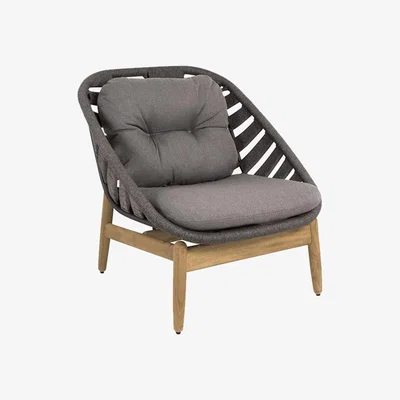 Barker and Stonehouse Cane Line Strington Lounge Chair, Grey | Barker & Stonehouse