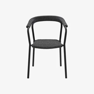 Barker and Stonehouse Cane-line Noble Outdoor Stackable Armchair, Dark Grey, Soft Rope