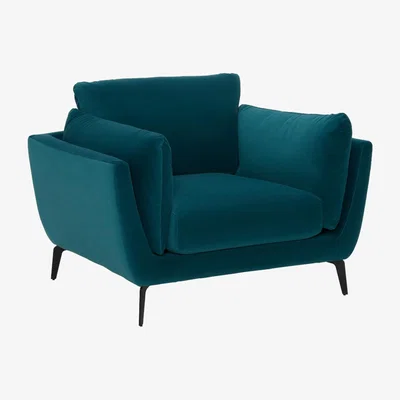 Barker and Stonehouse Boone Chair, Teal Fabric | Barker & Stonehouse