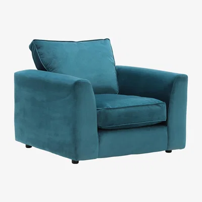 Barker and Stonehouse Harrington Chair, Blue Fabric | Barker & Stonehouse