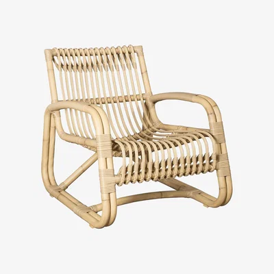 Barker and Stonehouse Cane-line Curve Garden Lounge Chair, Neutral | Barker & Stonehouse