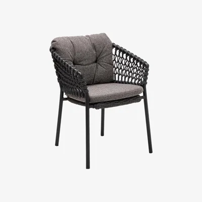 Barker and Stonehouse Cane Line Ocean Lounge Chair With Cushion Set, Grey | Barker & Stonehouse