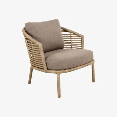Barker and Stonehouse Cane-line Sense Outdoor Lounge Chair, Taupe | Barker & Stonehouse