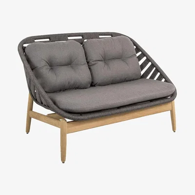 Barker and Stonehouse Cane-line Strington 2 Seater Sofa, Dark Grey | Barker & Stonehouse
