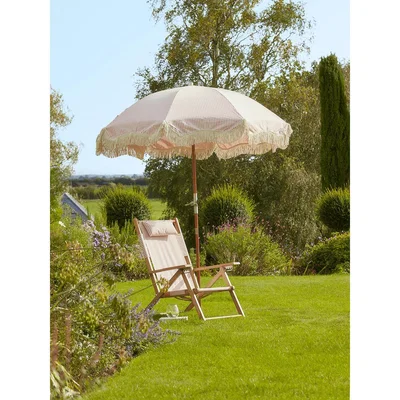 Cox and Cox NEW Beach Chair - Blush Stripe