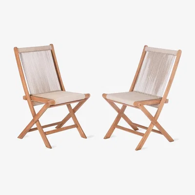 Cuckooland Garden Trading Pair of Carrick Foldable Deck Chairs