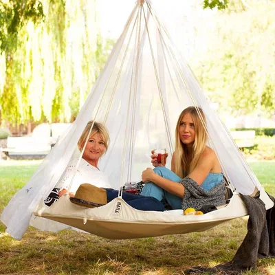 Cuckooland Tiipii Hammock Bed in Taupe - 1.5m - Nomad