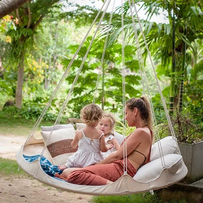 Cuckooland Tiipii Hammock Bed in Natural White - 1.8m - Nester