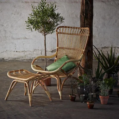 Cuckooland Sika Rattan Monet Wingback Chair in Natural