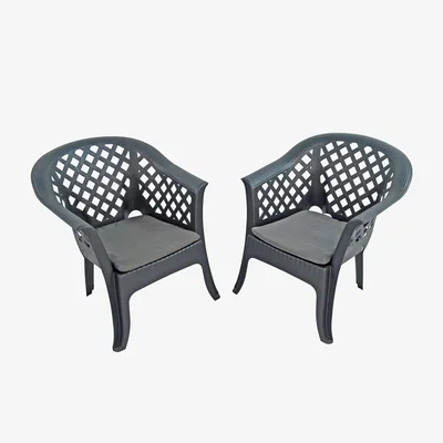 Dunelm Savona Set of 2 Anthracite Chairs Grey