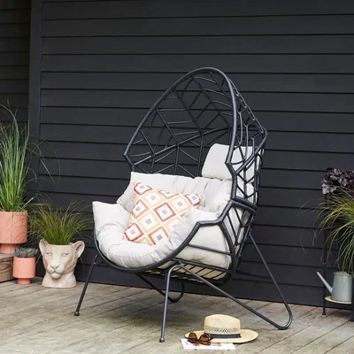 Dunelm San Marino Black Pod Chair Black