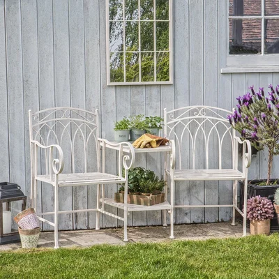 Dunelm Lucia 2 Seater Love Seat Set Cream (Natural)