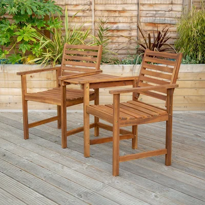 Dunelm Acacia Wood Companion Seat Natural