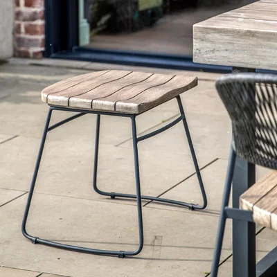 Dunelm Newell Set of 2 Stools Brown