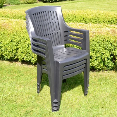 Dunelm Trabella Parma Set of 4 Chairs Grey