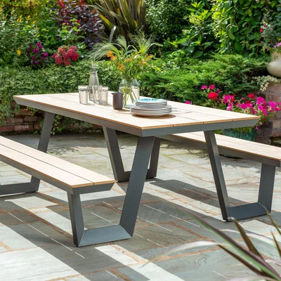 Dunelm Wembley Picnic Table Grey