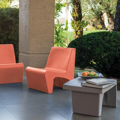 Dunelm Berta Lounge Chair Coral