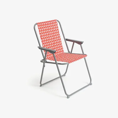 Habitat Habitat Folding Metal Picnic Chair - Geo Orange