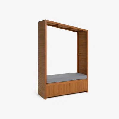 Habitat Habitat Samoa Garden Bench with Slope Roof - Light Wood
