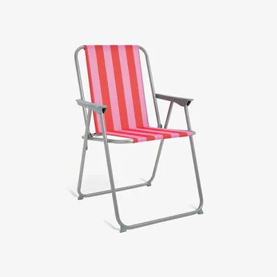 Habitat Habitat Folding Metal Garden Chair- Pink & Red