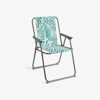 Habitat Habitat Global Leaf Folding Metal Garden Chair-Green & White