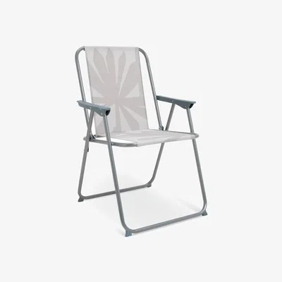 Habitat Habitat Folding Metal Garden Chair - Light Grey