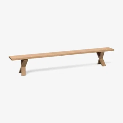 Heal's Heal's Oslo Bench 280x35cm Blonde Oak Natural Edge Filled - Heal's UK Furniture